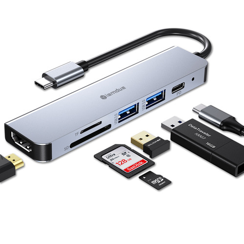 6in1 USB 허브 C타입 3.0 HDMI 4K 맥북 노트북 아이패드 멀티허브