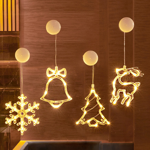 어니우니 크리스마스 LED조명 무드등 부착형 눈꽃송이